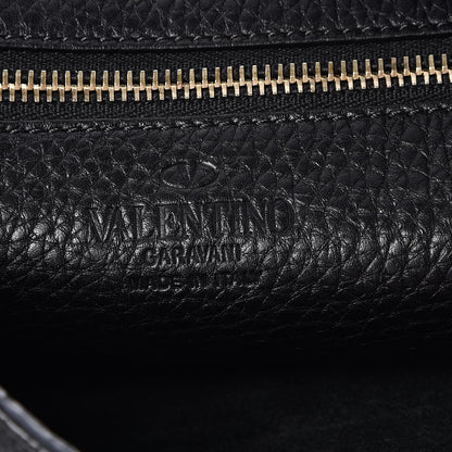 Valentino Garavani Pebbled Calfskin Large Rockstud Flip-Lock Messenger Bag Black 6 of 7