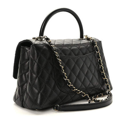 Chanel Caviar Quilted Small Coco Handle Flap Black 2 of 8