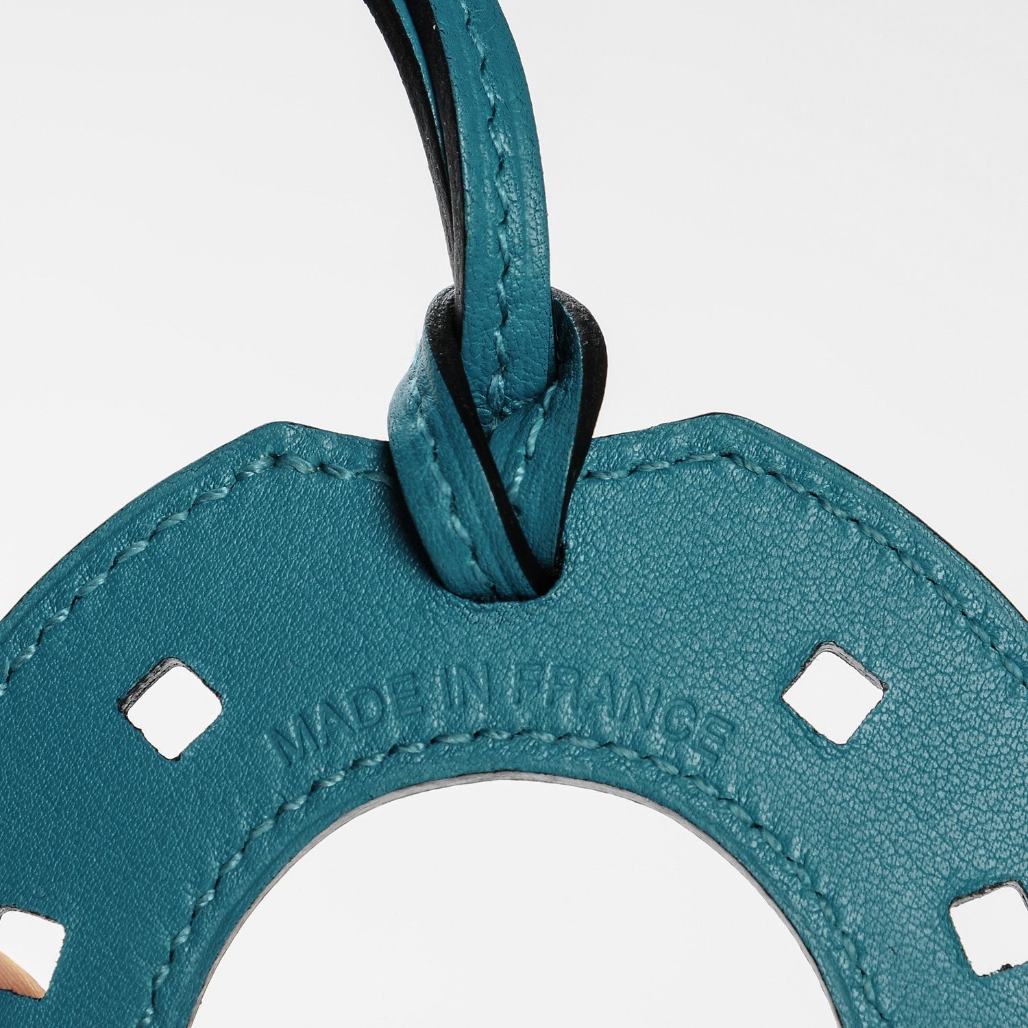 Hermes Swift Paddock Horseshoe Bag Charm Turquoise 4 of 4