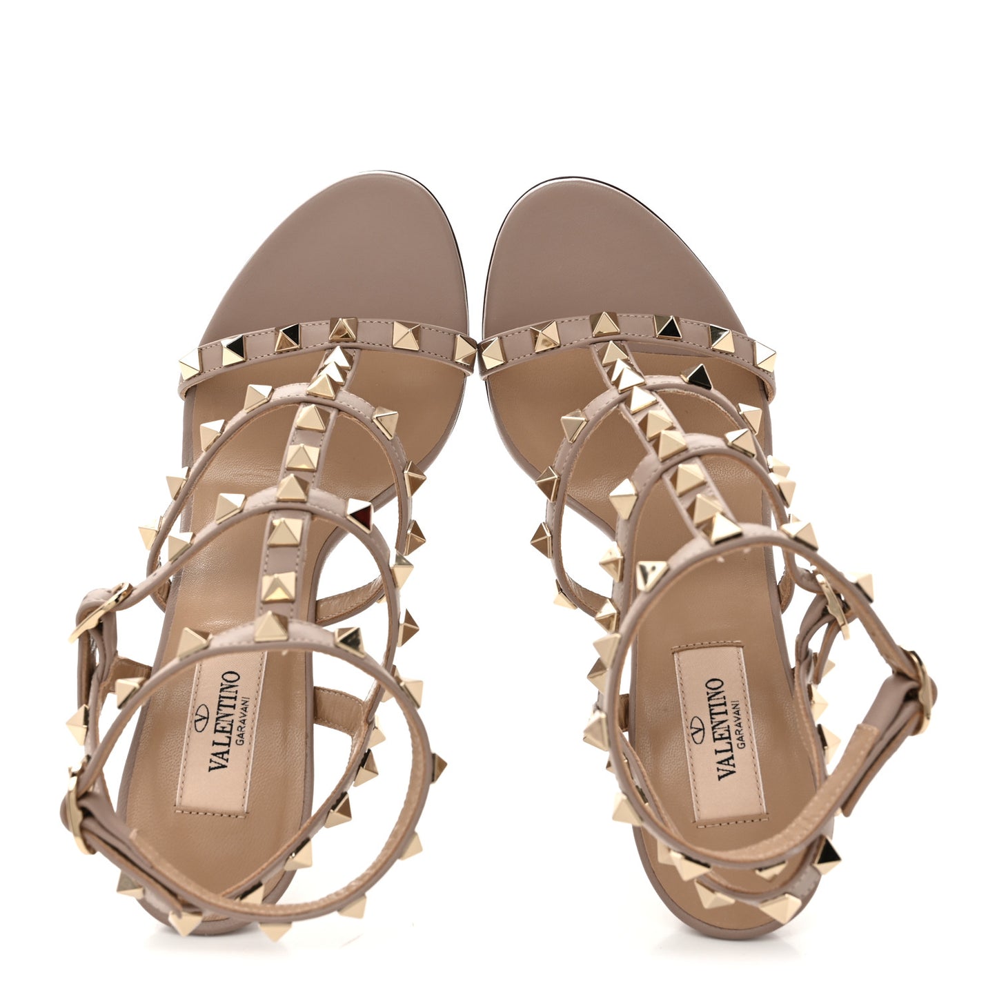 Nappa Rockstud Gladiator 105mm Sandals 36 Poudre
