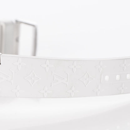 Louis Vuitton Stainless Steel Rubber Diamond Mother of Pearl 34mm Tambour Lovely Cup Quartz Watch 10 of 12