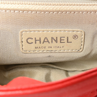 Chanel Washed Lambskin Quilted Mini Chain Around Messenger Red 6 of 12