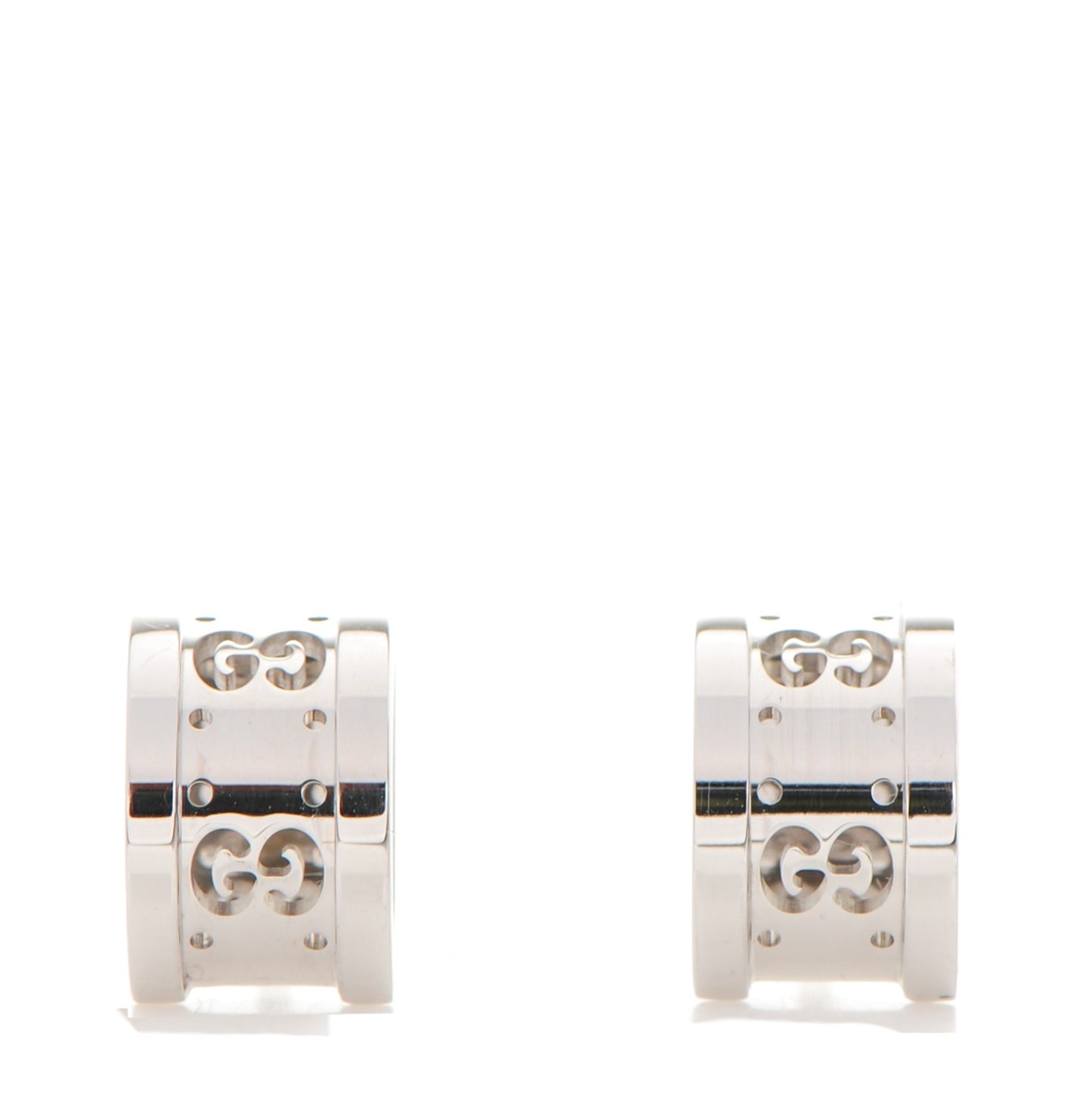 18K White Gold Icon Twirl Earrings