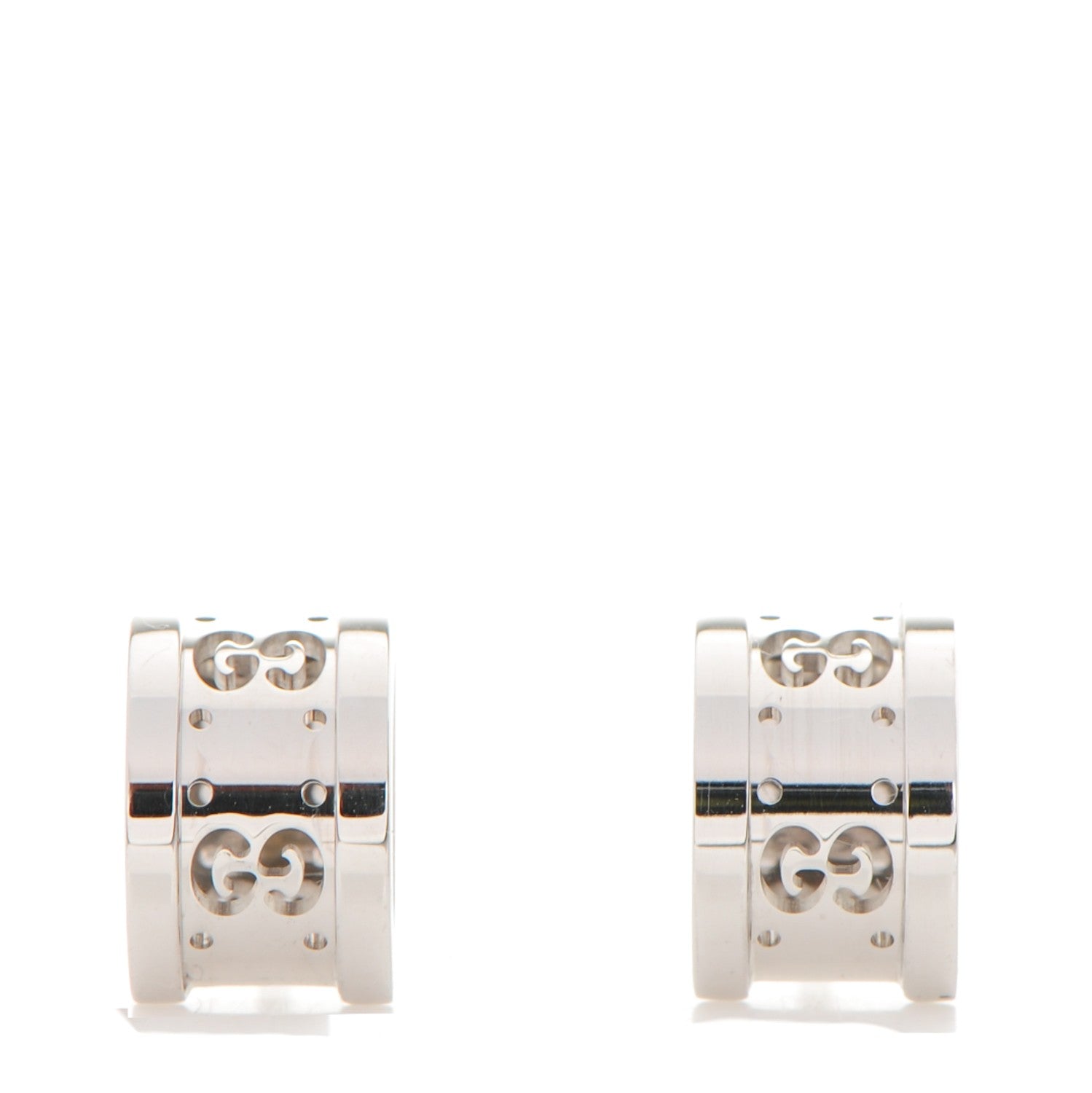 Gucci 18K White Gold Icon Twirl Earrings 1 of 6