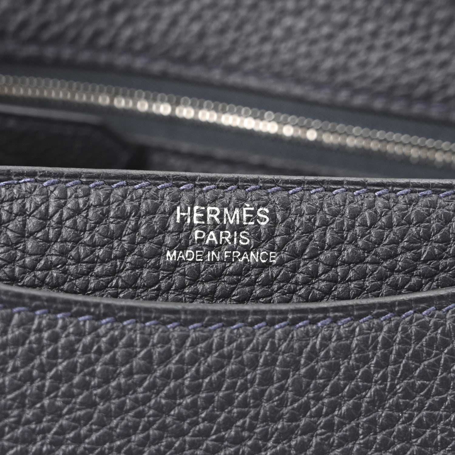 Hermes Togo Steve Light Messenger Bleu Nuit 6 of 10