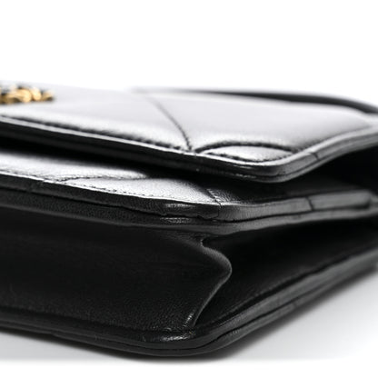 Chanel Lambskin Quilted Chanel 19 Wallet On Chain WOC Black 11 of 13