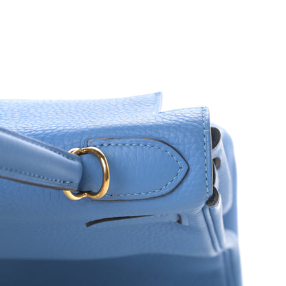 Hermes Togo Kelly Retourne 28 Bleu Paradise 9 of 42