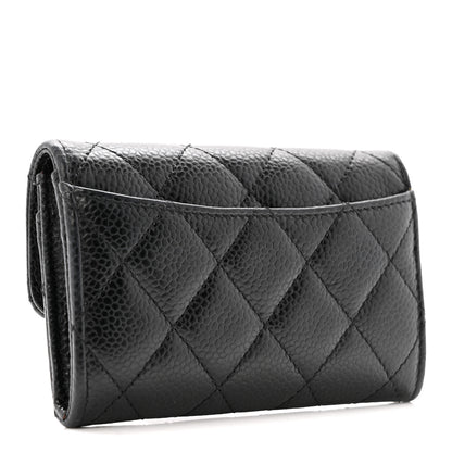Chanel Caviar Quilted Flap Card Holder Wallet Black 3 of 10