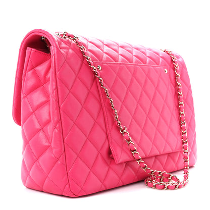 Chanel Caviar Quilted XXL Travel Flap Bag Dark Pink 3 of 11