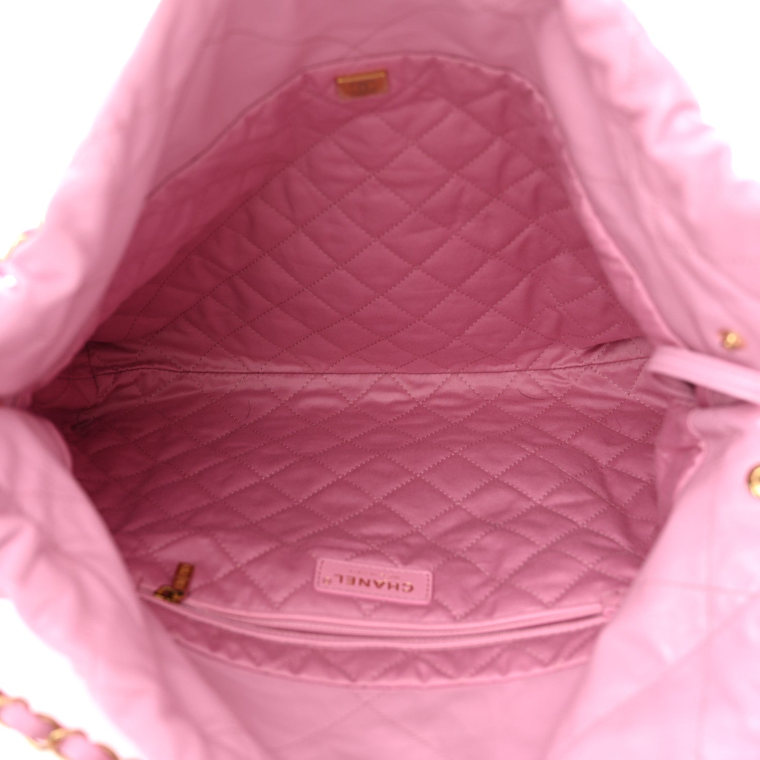 Chanel Shiny Calfskin Quilted Chanel 22 Dark Pink 6 of 11