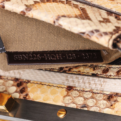Fendi Python Medium Peekaboo Iconic Satchel Tan 7 of 8