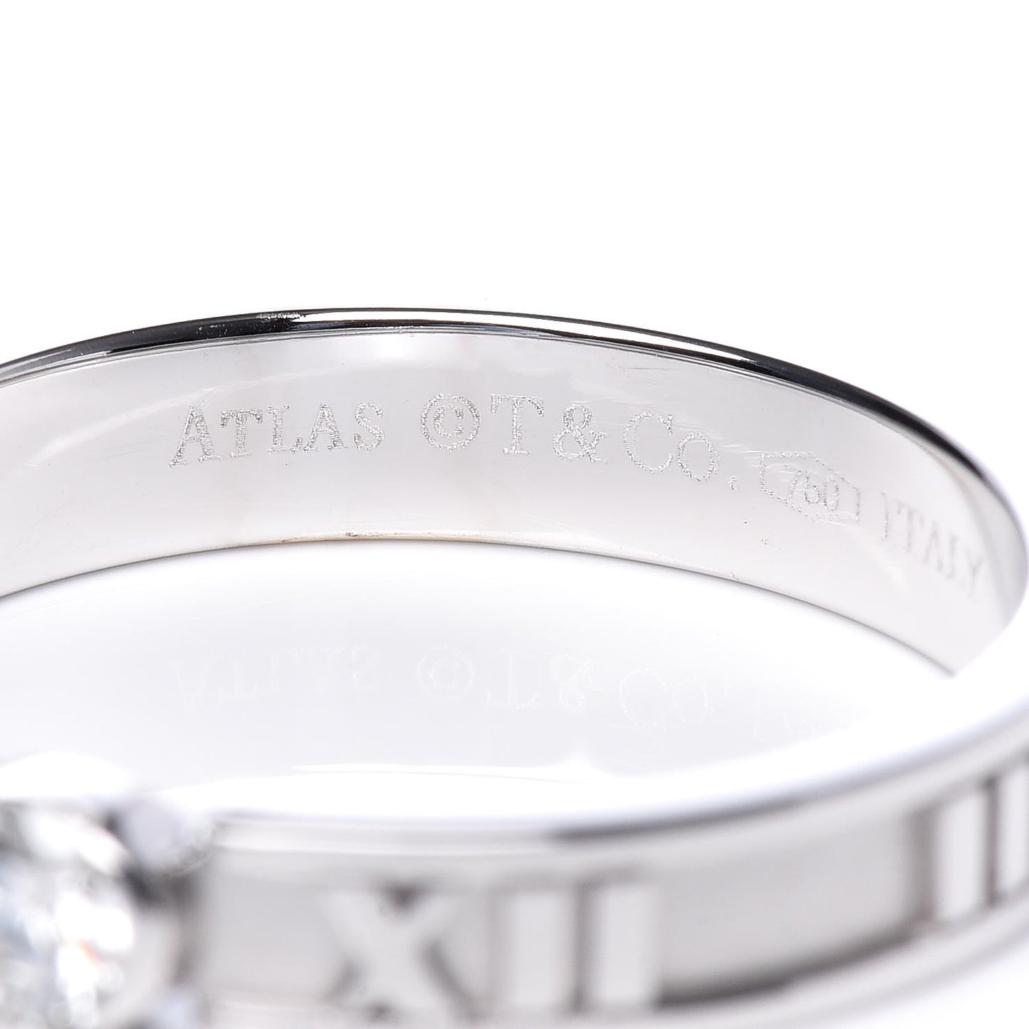 18K White Gold Diamond Atlas Ring 50 5.5