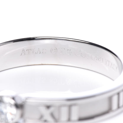 Tiffany 18K White Gold Diamond Atlas Ring 50 5.5 4 of 6