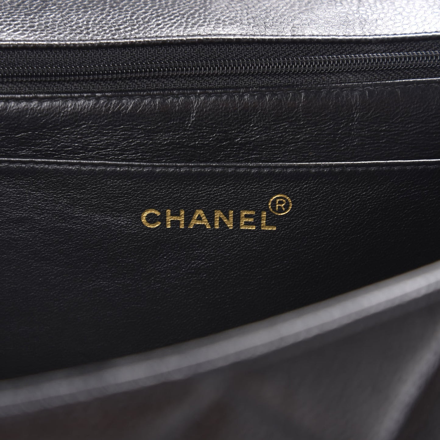 Caviar Quilted Jumbo Kelly Flap Black