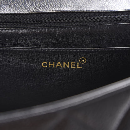 Chanel Caviar Quilted Jumbo Kelly Flap Black 7 of 9