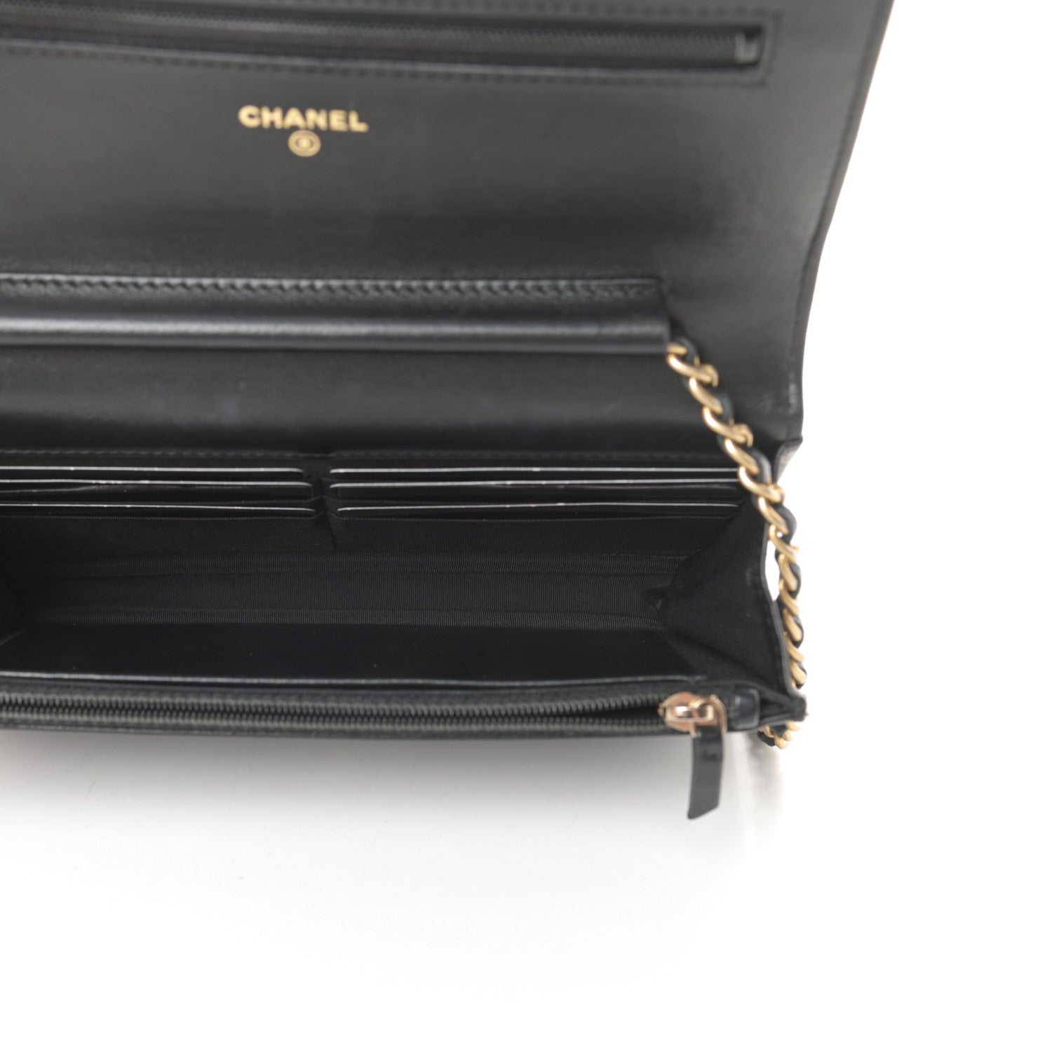 Chanel Lambskin Quilted Boy Wallet On Chain WOC Black 5 of 16