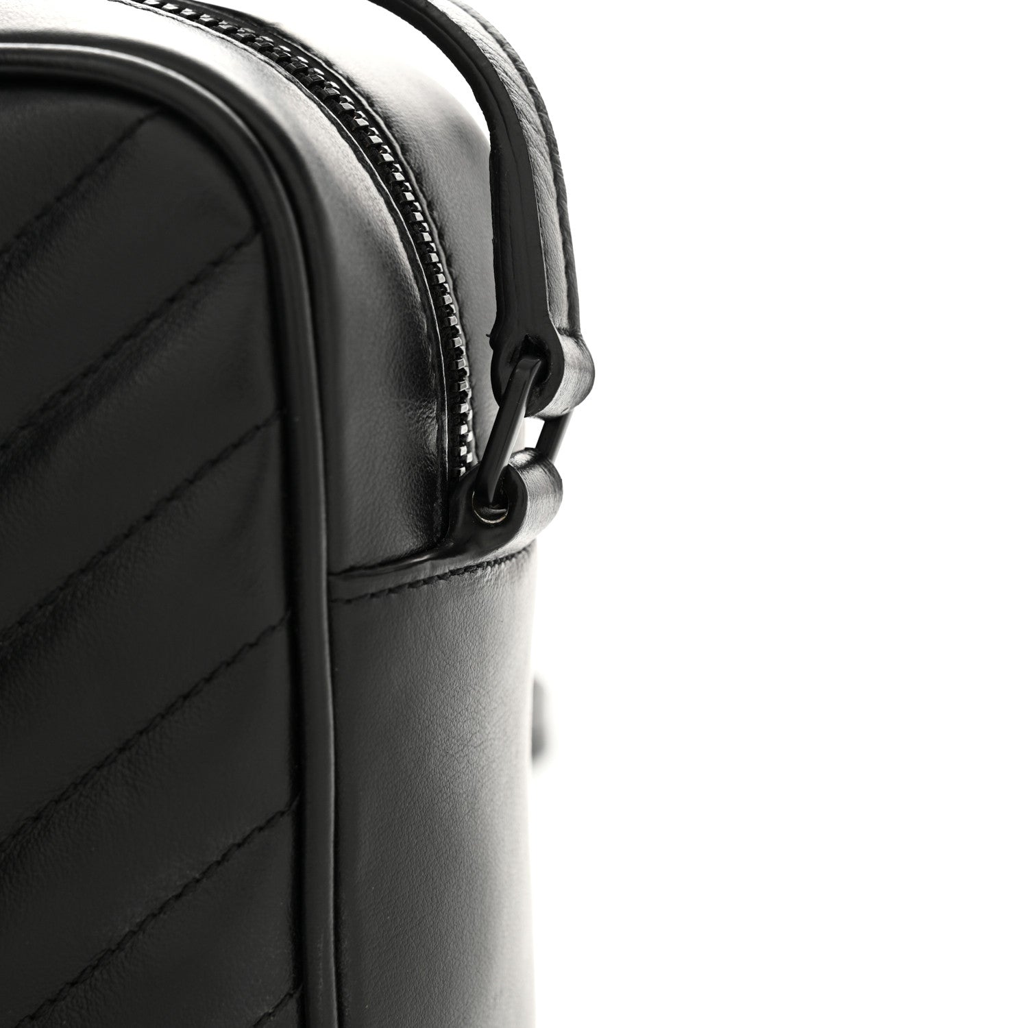 Saint Laurent Calfskin Matelasse Monogram Monochrome Lou Camera Bag Black 12 of 12