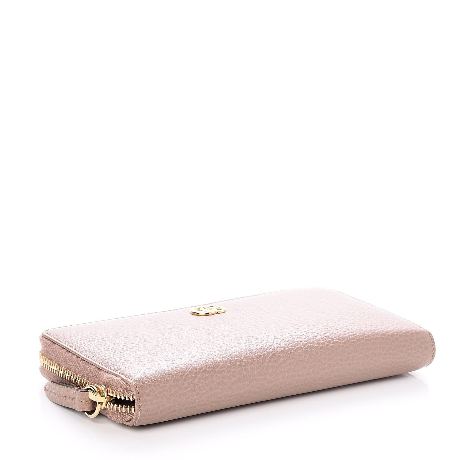 Gucci Dollar Calfskin GG Marmont Zip Around Wallet Porcelain Rose 4 of 10