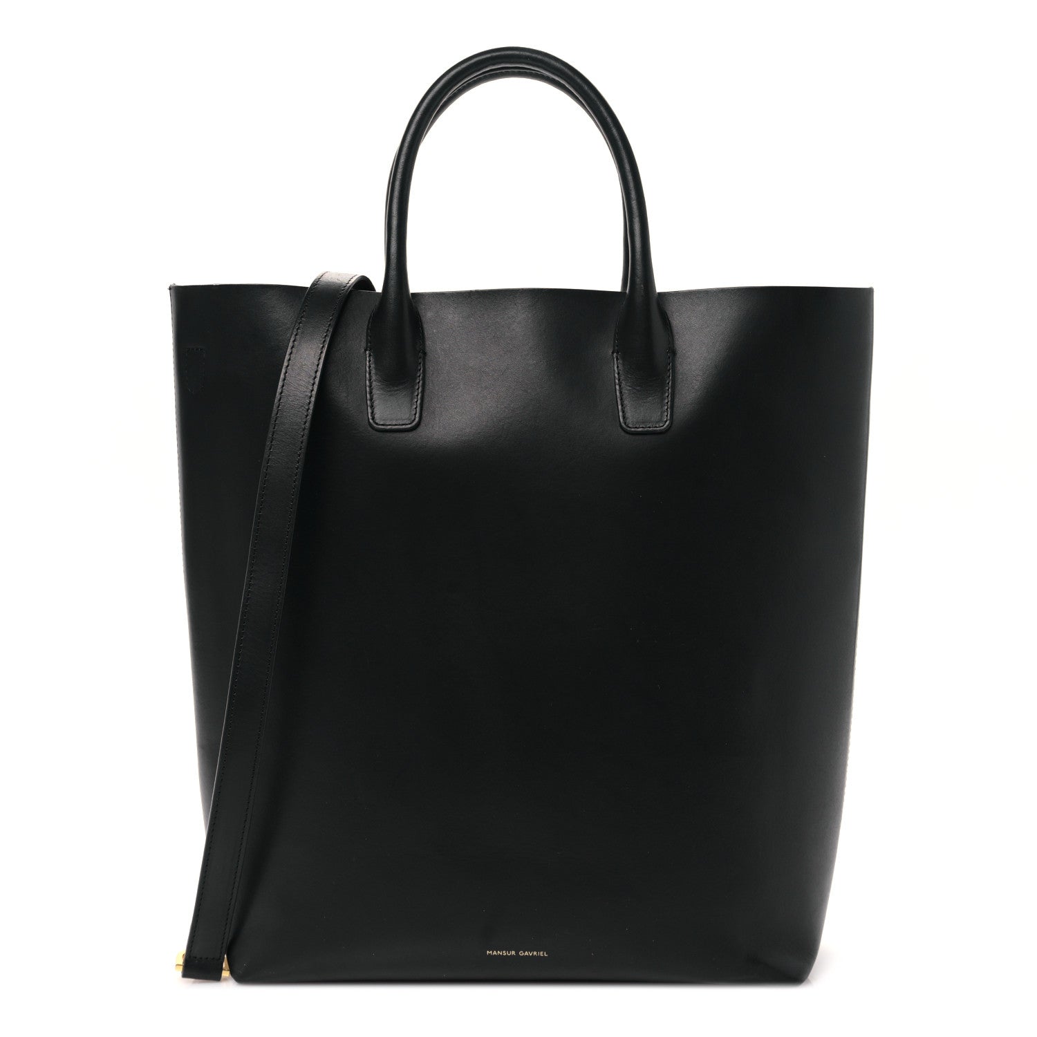 Mansur Gavriel Calfskin North South Tote Black Flamma 1 of 8