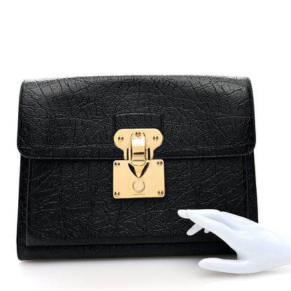 Louis Vuitton Cuir Indra Portfolio Case Black 2 of 8