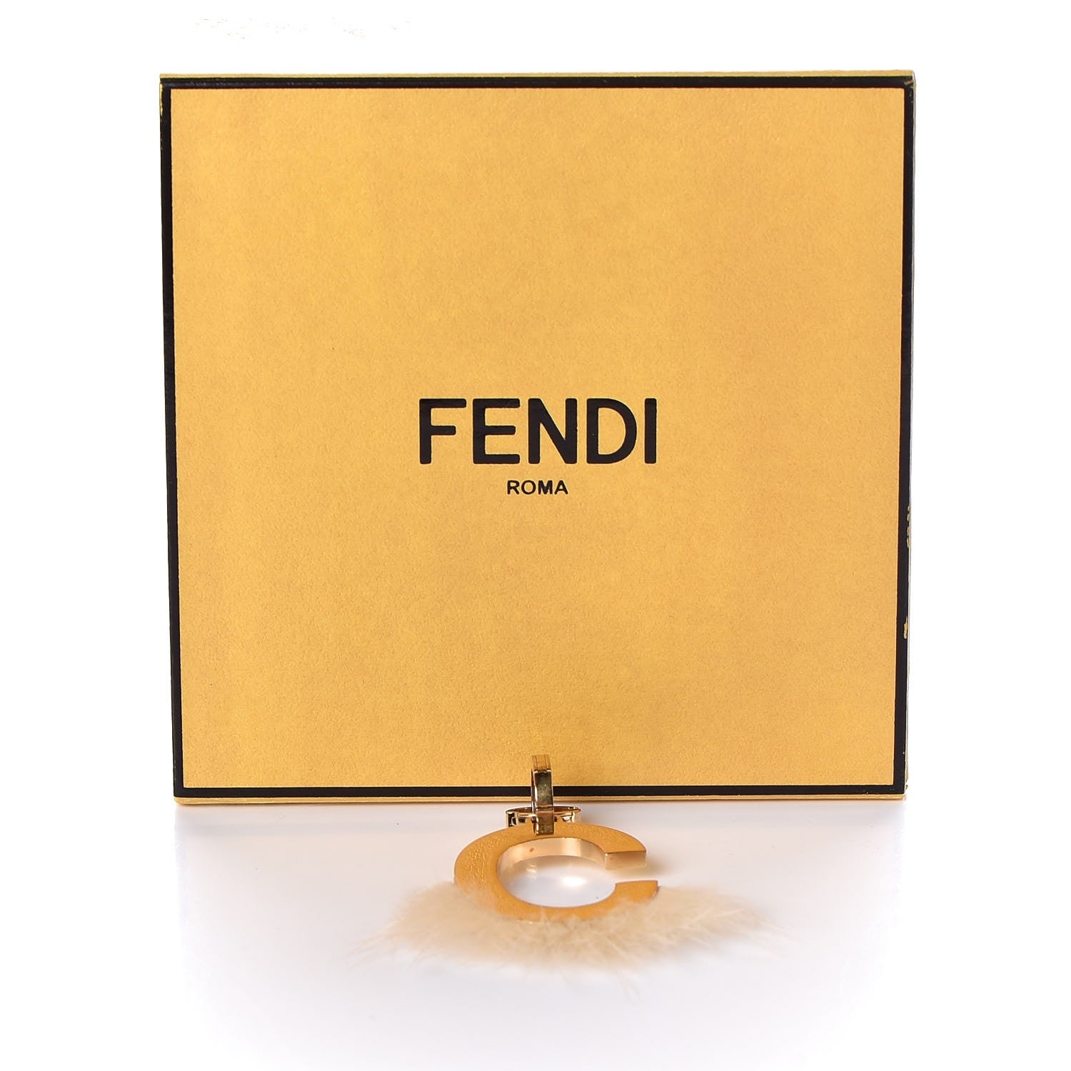 Fendi Mink Fur C ABClick Bag Charm Light Pink 6 of 6
