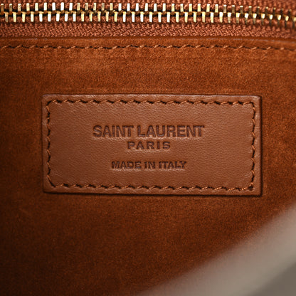 Saint Laurent Smooth Calfskin Canvas Le 5 A 7 Hobo Natural Beige Brick 6 of 10