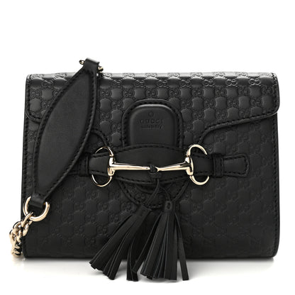 Gucci Microguccissima Mini Emily Shoulder Bag Black 1 of 11