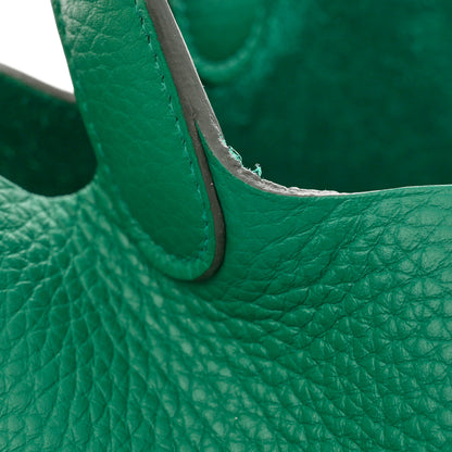 Hermes Taurillon Clemence Picotin Lock 22 MM Vert Jade 11 of 12
