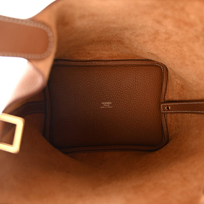 Hermes Taurillon Clemence Picotin Lock 18 PM Gold 5 of 11