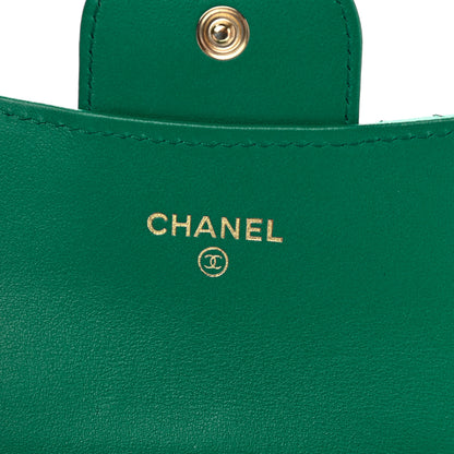 Chanel Aged Calfskin Quilted Reissue Card Holder Wallet Green 6 of 8