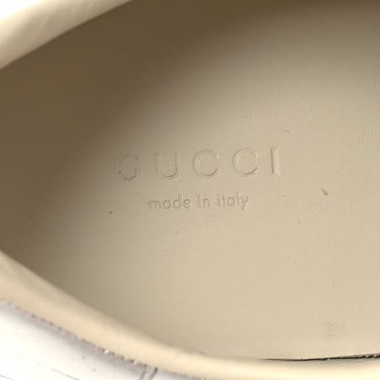 Gucci Metallic Nappa Interlocking G Perforated Womens Ace Sneakers 39.5 Silver 7 of 9