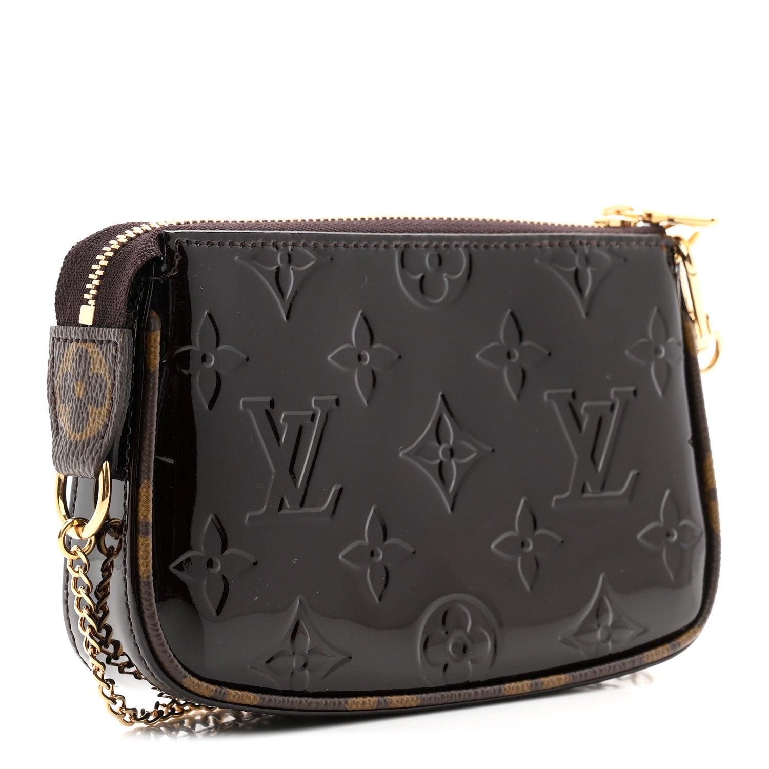 Louis Vuitton Vernis Monogram Mini Pochette Accessories Amarante 3 of 7