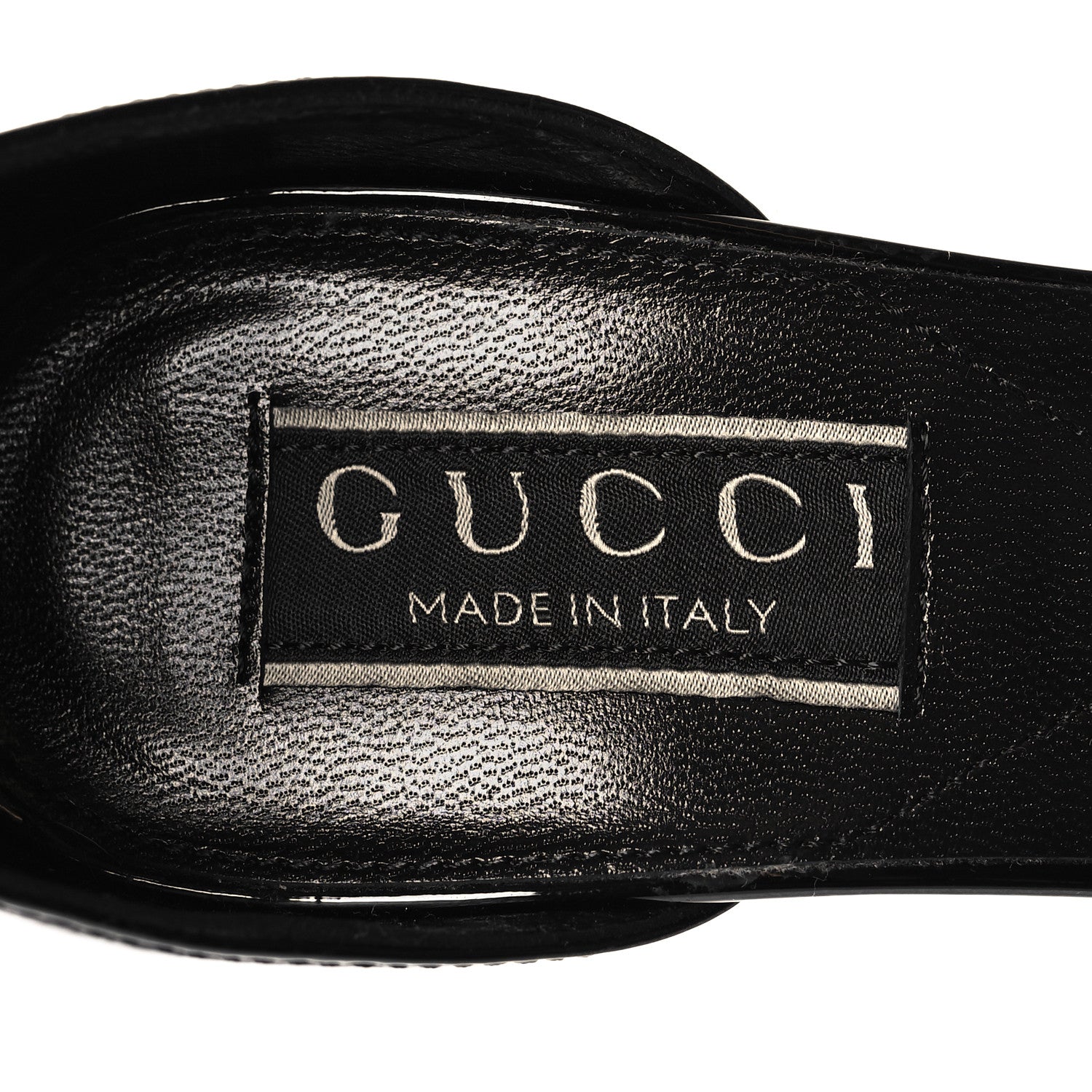 Gucci Patent Crystal Double G Platform Pumps 35.5 Black 8 of 9