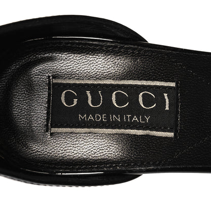 Gucci Patent Crystal Double G Platform Pumps 35.5 Black 8 of 9