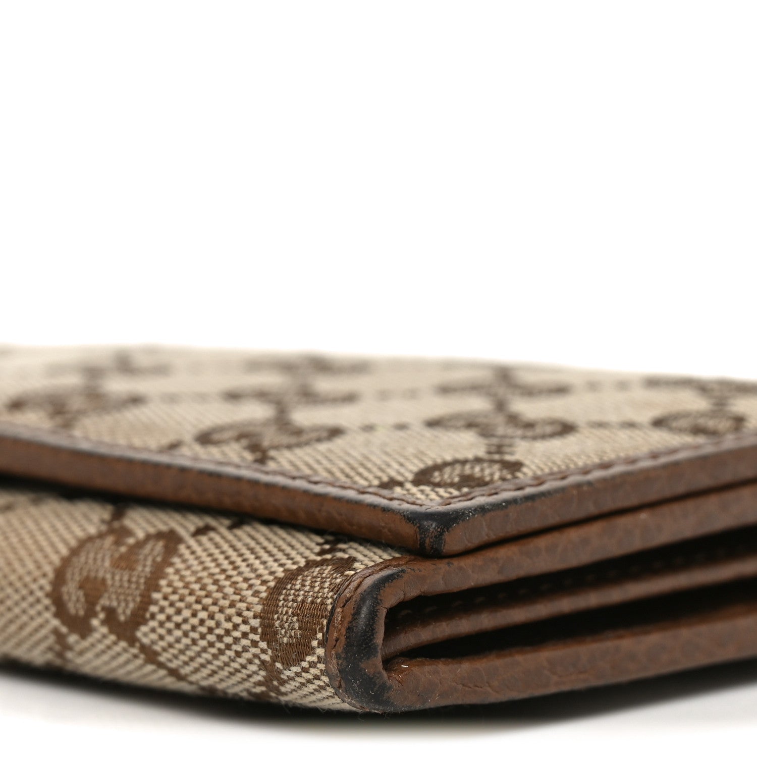 Gucci Monogram Dollar Calfskin Continental Flap Wallet Beige Ebony Tabacco 9 of 9