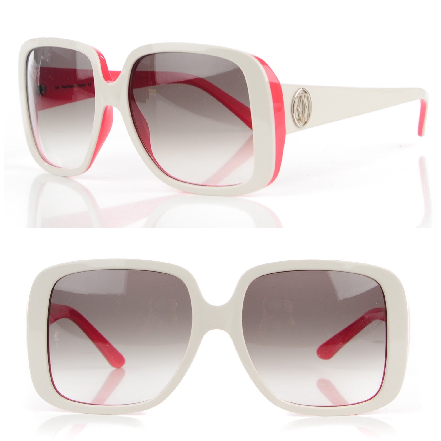 Cartier Sunglasses 140 Red White 1 of 6