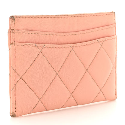 Chanel Lambskin Quilted Card Holder Light Pink 3 of 11