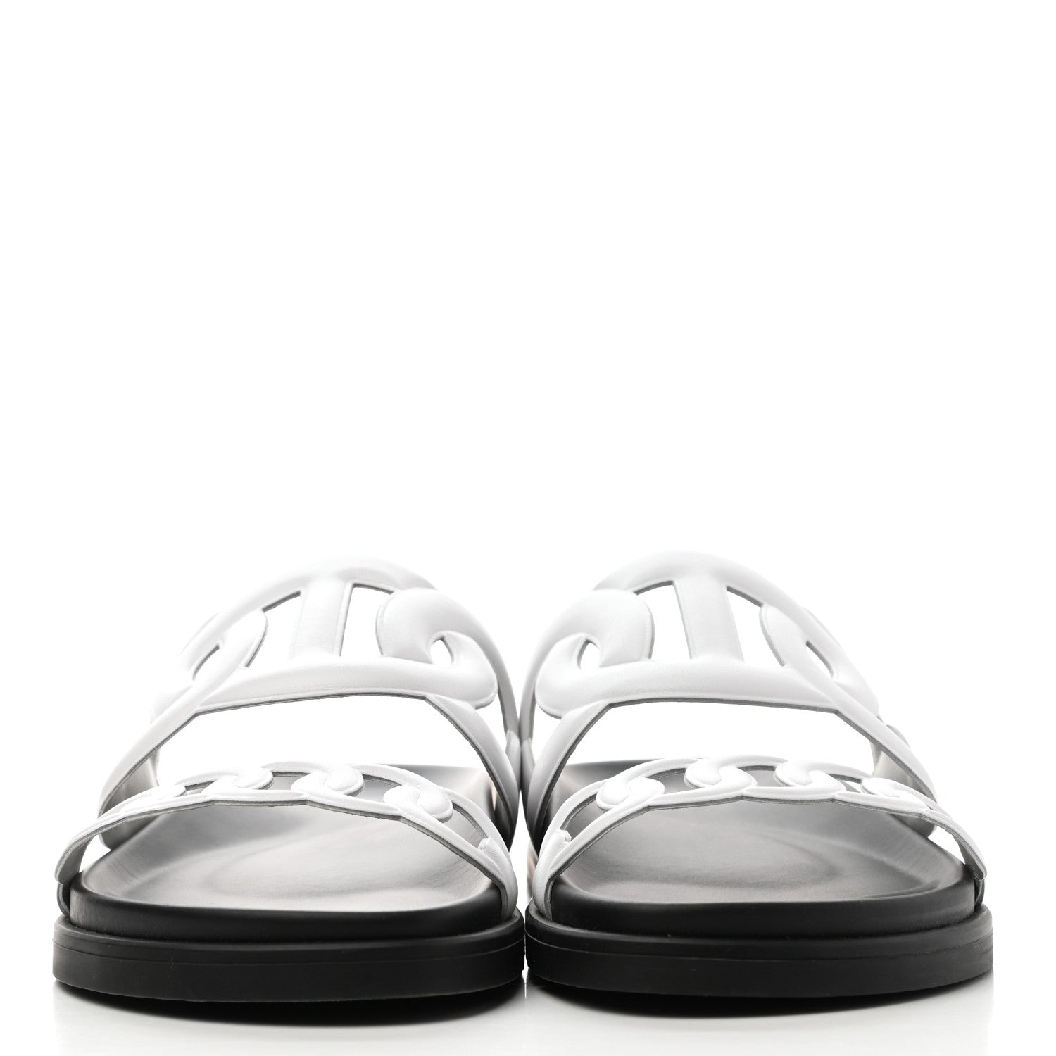 Hermes Nappa Womens Extra Sandals 37 White 2 of 9