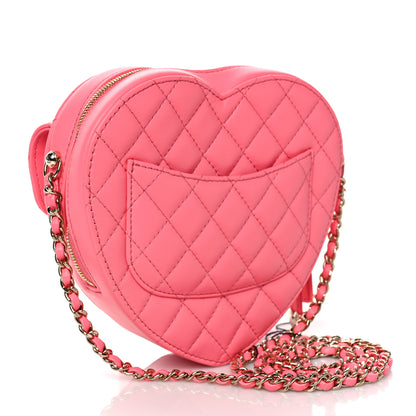 Chanel Lambskin Quilted CC In Love Heart Bag Pink 3 of 9