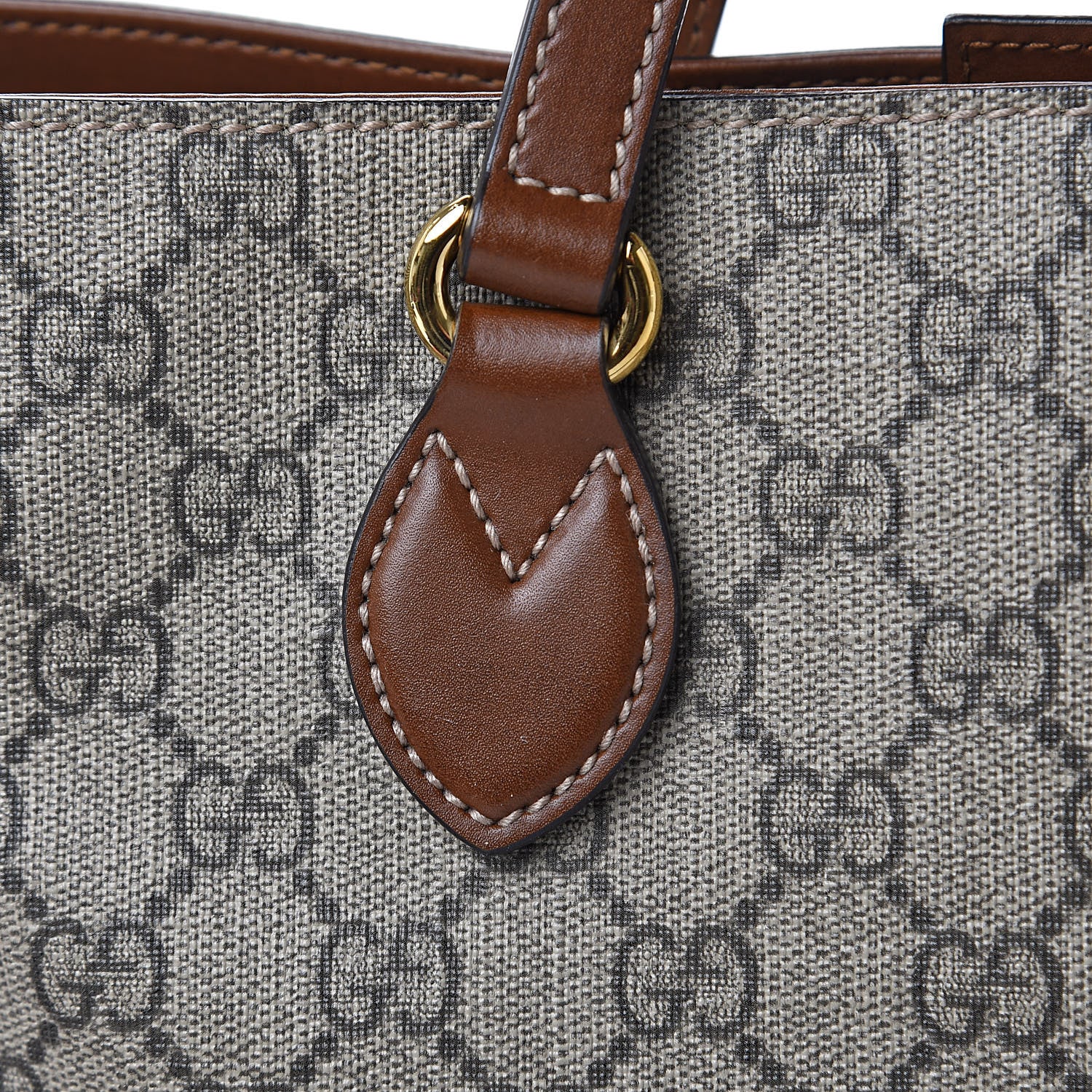 Gucci Soft GG Supreme Monogram Small Crossbody Tote Beige Cuir 10 of 13
