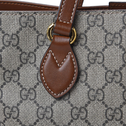 Gucci Soft GG Supreme Monogram Small Crossbody Tote Beige Cuir 10 of 13
