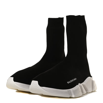 Balenciaga Neoprene Knit Womens Speed Sock Sneakers 39 Black White 3 of 10