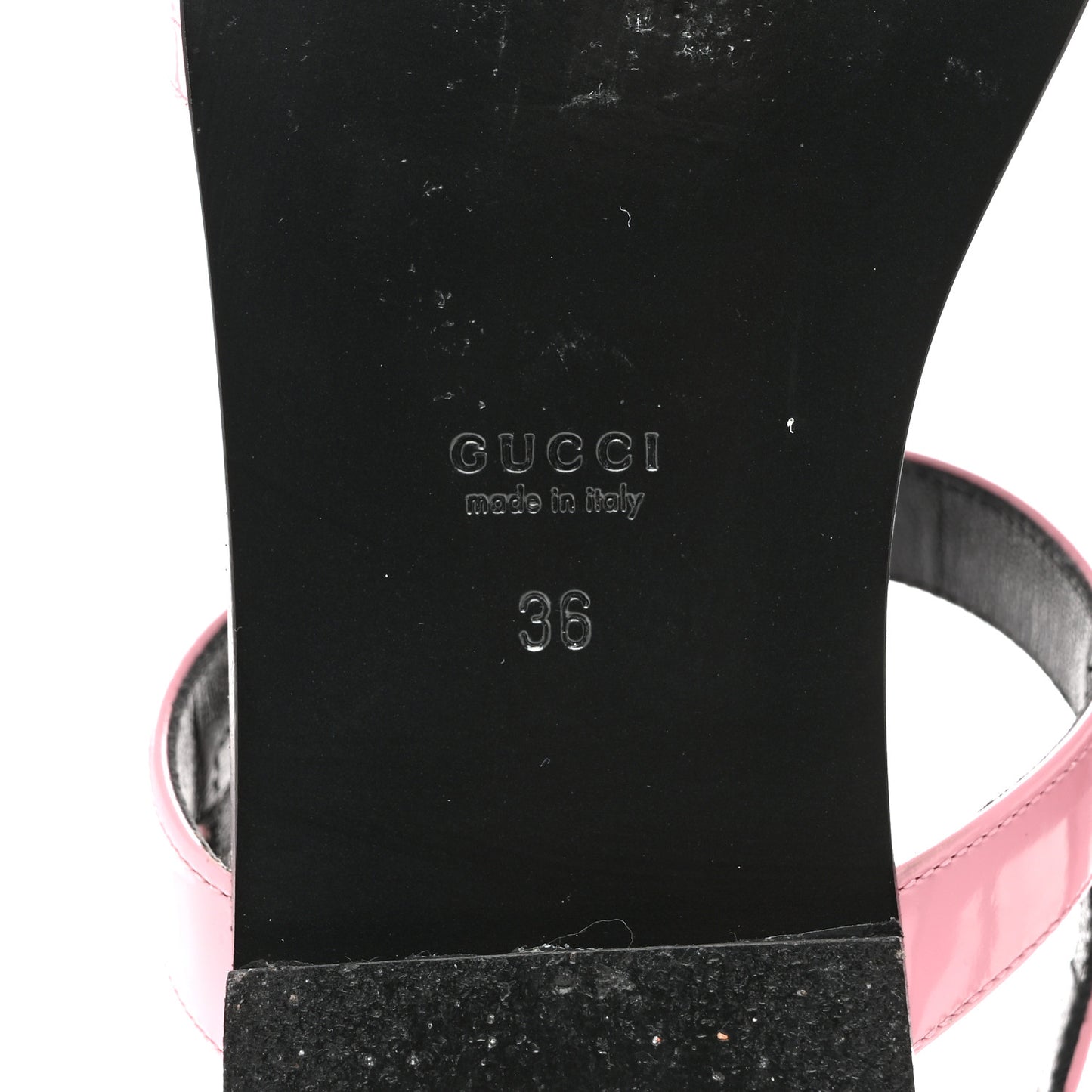 Patent Calfskin Horsebit Divine Slingback Sandals 36 Dolly Pink