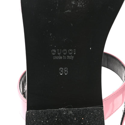 Gucci Patent Calfskin Horsebit Divine Slingback Sandals 36 Dolly Pink 8 of 11