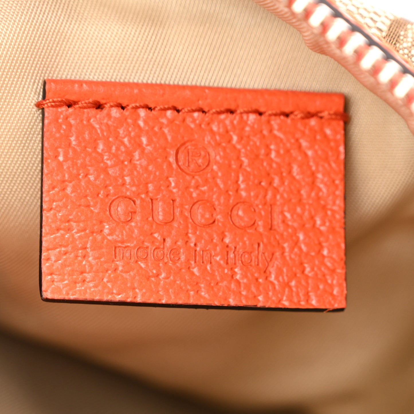 X THE NORTH FACE Monogram Textured Dollar Calfskin Embroidered Belt Bag Beige Ebony Mystic White Deep Orange