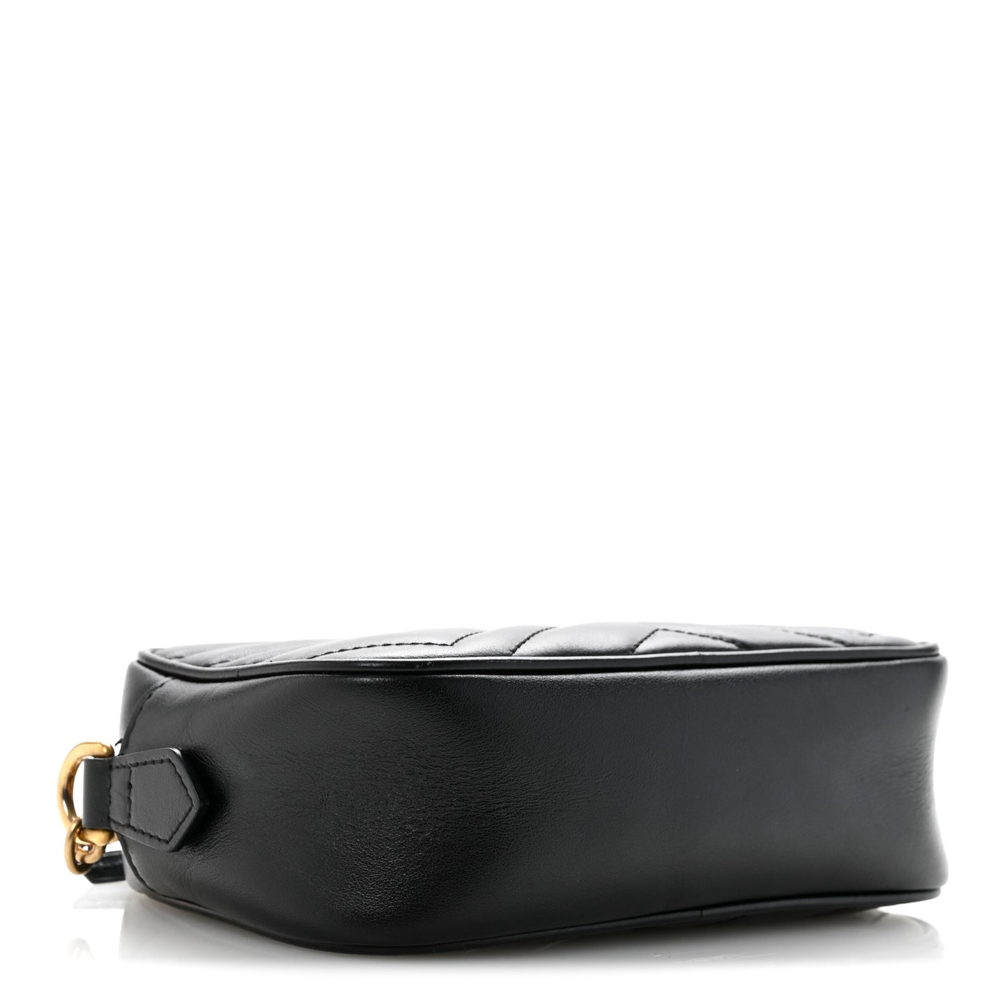 Calfskin Matelasse Mini GG Marmont Chain Shoulder Bag Black