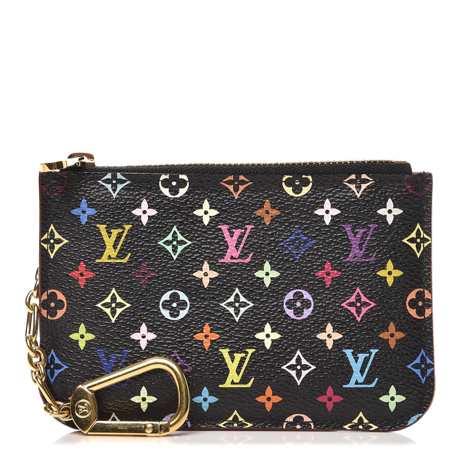 Louis Vuitton Monogram Multicolor Key Pouch Black Violet 1 of 7