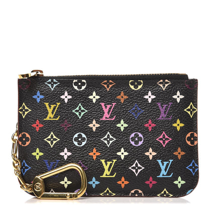 Louis Vuitton Monogram Multicolor Key Pouch Black Violet 1 of 7