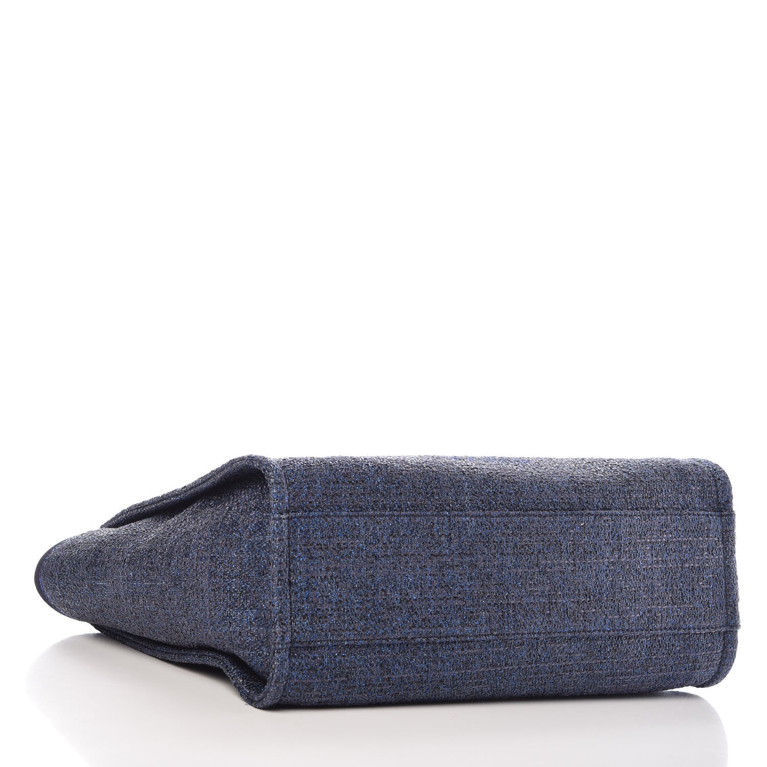 Chanel Lurex Boucle Small Deauville Tote Blue 4 of 9