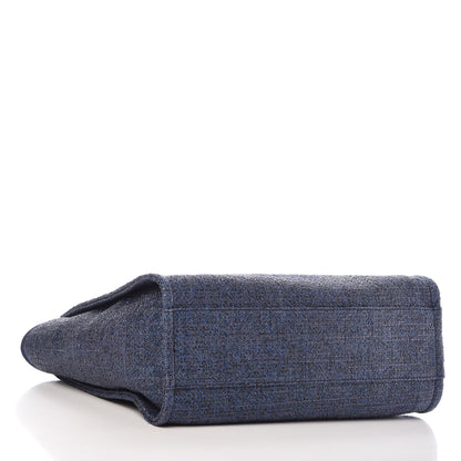 Chanel Lurex Boucle Small Deauville Tote Blue 4 of 9